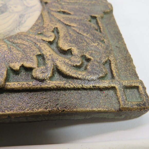 Antique Victorian/Art Nouveau Gilt Cast Metal Oak Leaf & Acorn Picture Frame - Picture 5 of 7